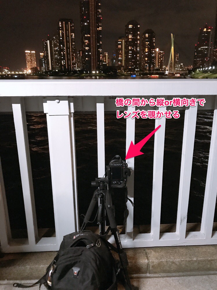 永代橋で屋形船レーザーを撮影できるスポット